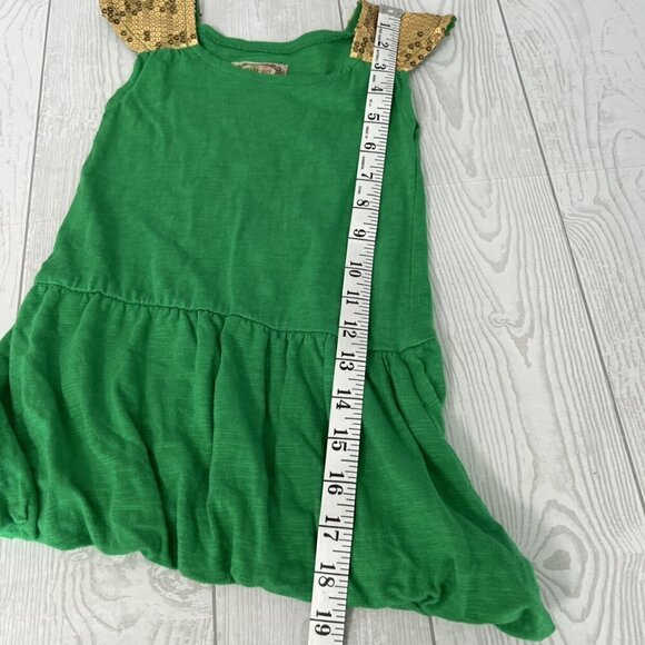 Joyfolie Green Knit Gold Sequin Dress - Picture 4 of 7